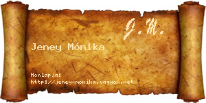 Jeney Mónika névjegykártya
