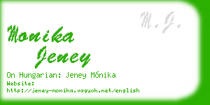 monika jeney business card